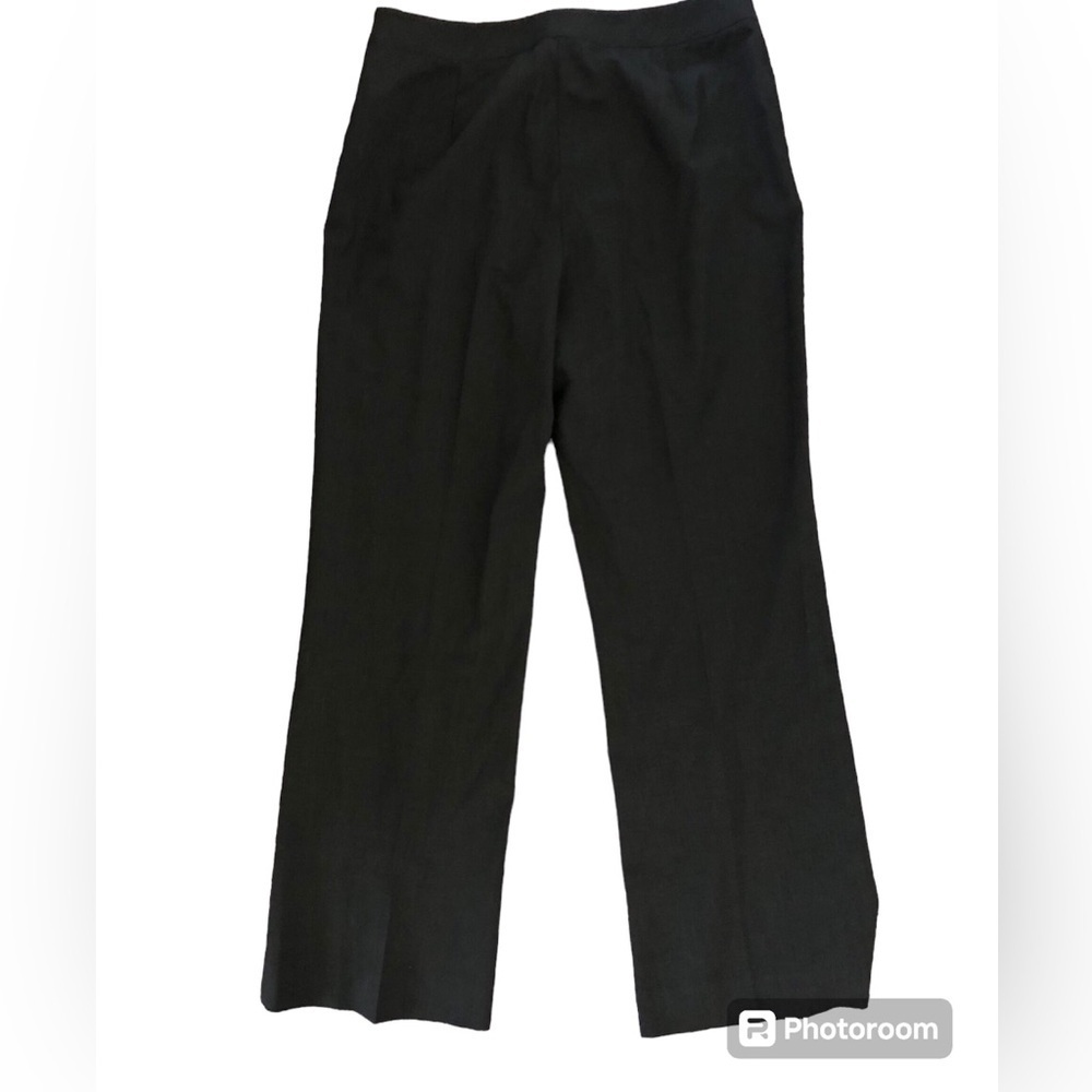 Lafayette 148 black wool menswear contemporary dress pants size 10